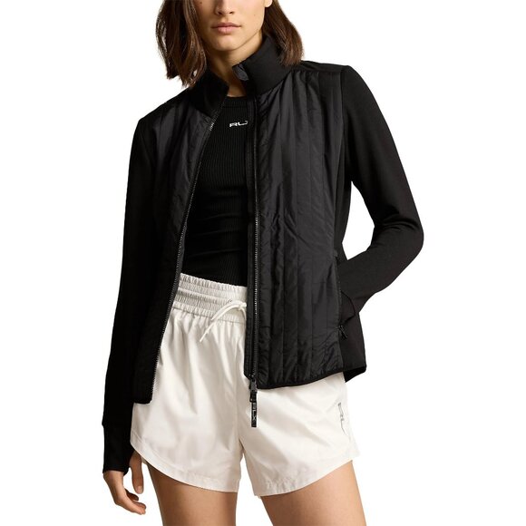 RLX Ralph Lauren Women’s Wool Blend Quilted Panel Hybrid Jacket Black, Size S - Picture 3 of 16